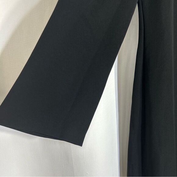 NWT LAUREN Ralph Lauren Isaak Crepe Keyhole Dress Sz 14 Solid Black Long Sleeve - Picture 3 of 10